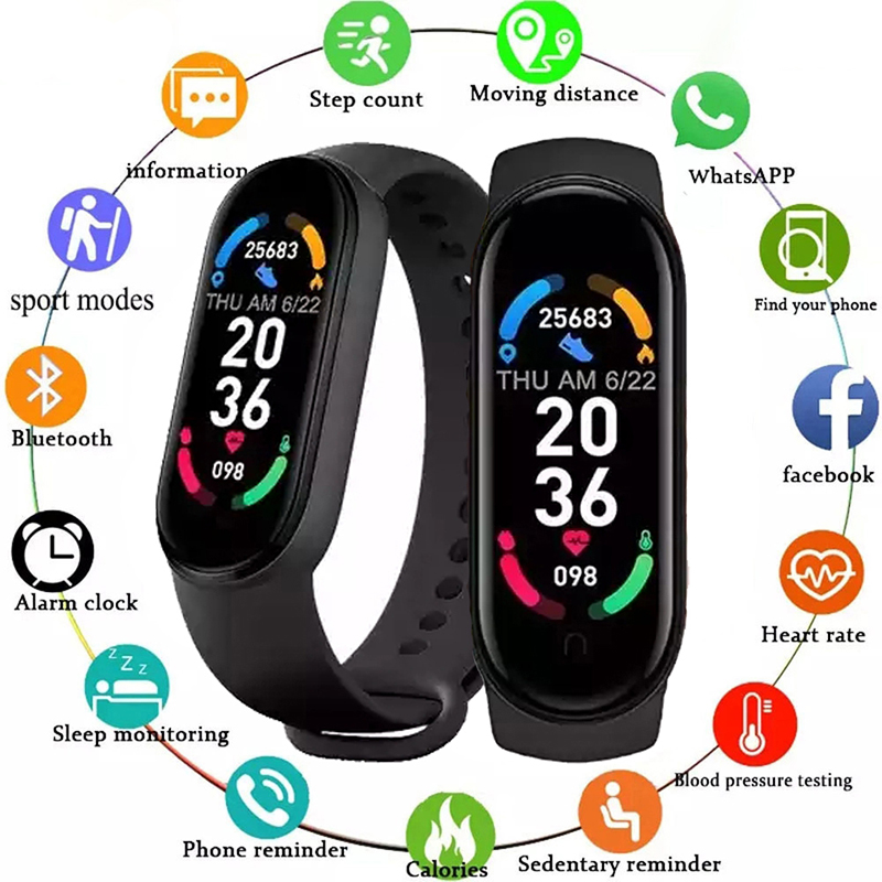 Android Smartwatch Accessories - M6 akıllı saat erkek kadın spor