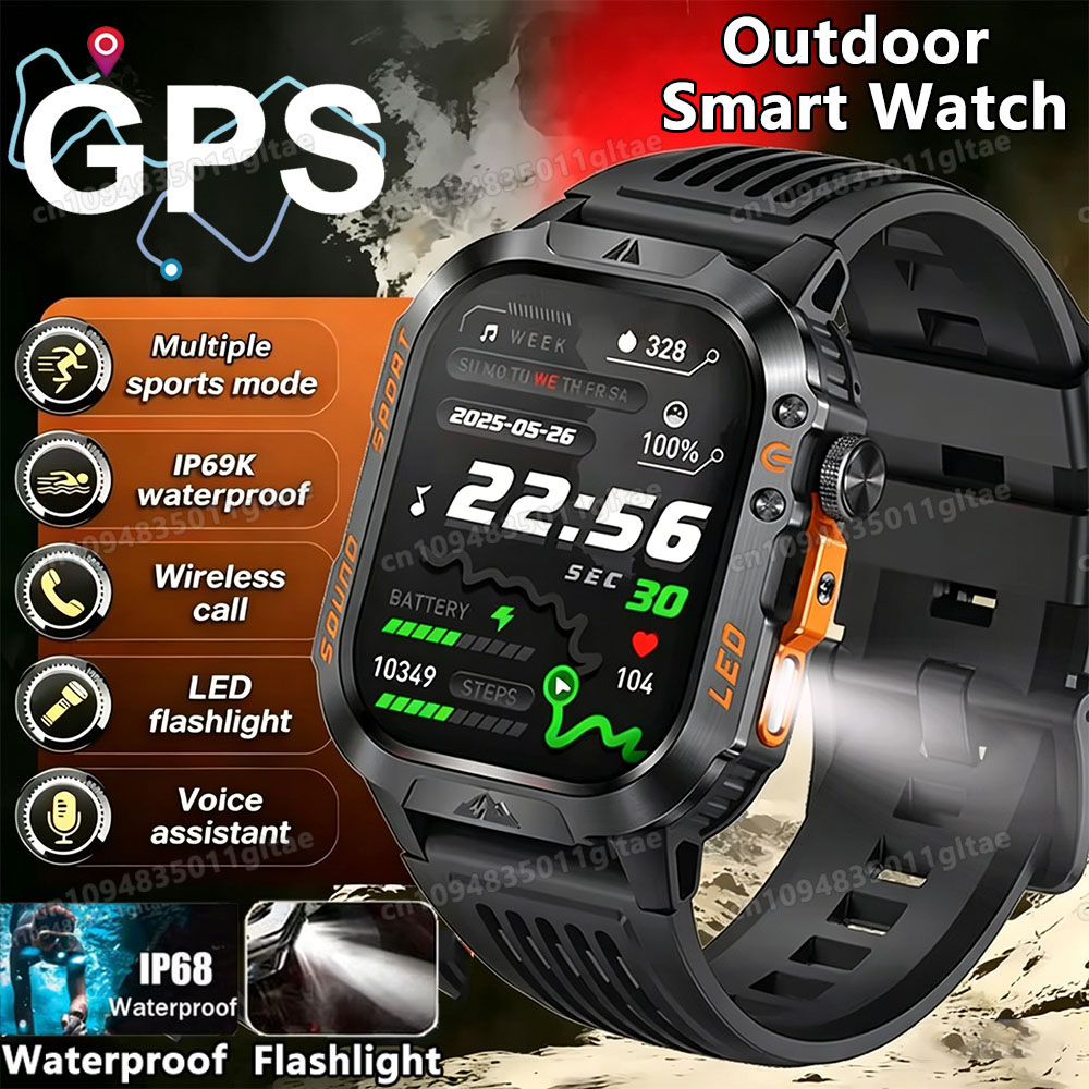 Smartwatch Custom - 2026 Yeni Askeri Akıllı Saat Erkekler