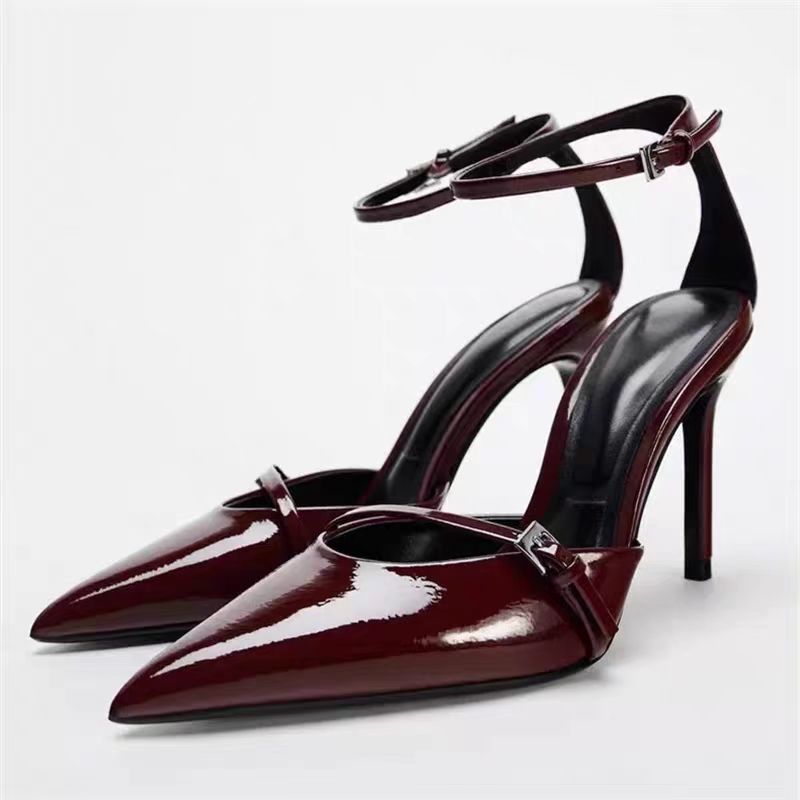 Leather Classic Strap - Yaz Seksi Yüksek Topuklu Kadın Sandaletleri