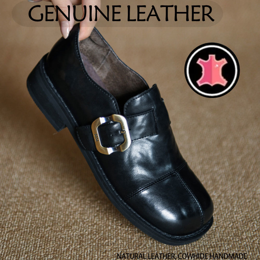 Leather Classic Strap - Hakiki Deri Kadın Loafer'ları Hakiki Deri