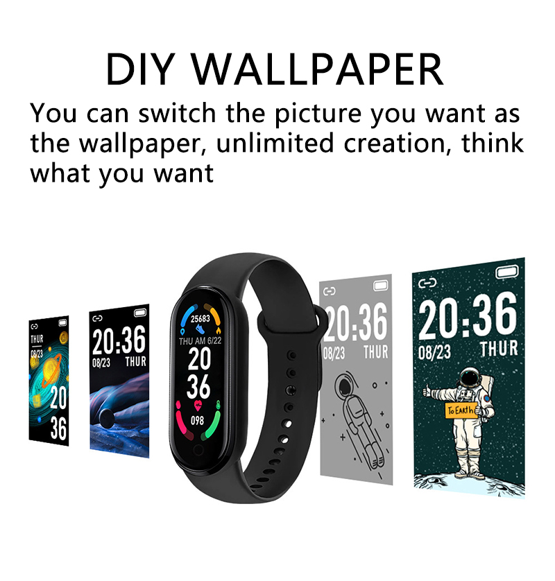 M6 akıllı saat erkek kadın spo - Android Smartwatch Accessories incelemesi ve fiyatı
