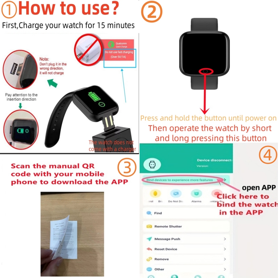 Erkekler Kadınlar Için akıllı  - Android Smartwatch Accessories incelemesi ve fiyatı