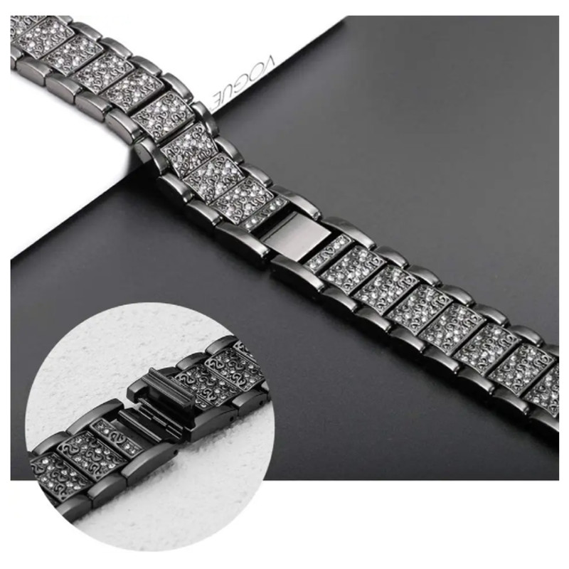 22mm 20mm Elmas Parlak Paslanm - Accessories For Galaxy Watch 5 incelemesi ve fiyatı