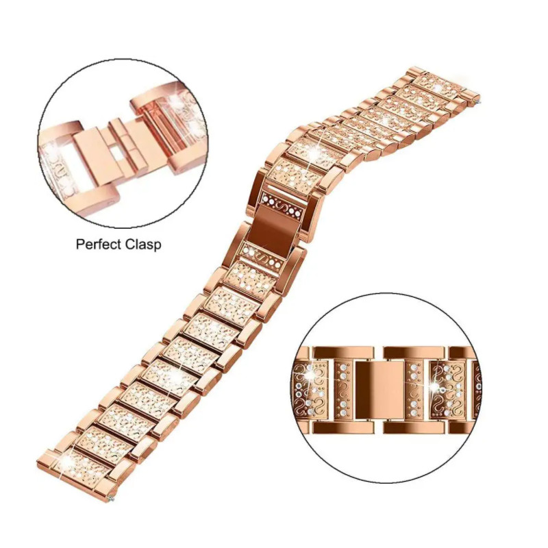 22mm 20mm Elmas Parlak Paslanm - Accessories For Galaxy Watch 5 incelemesi ve fiyatı