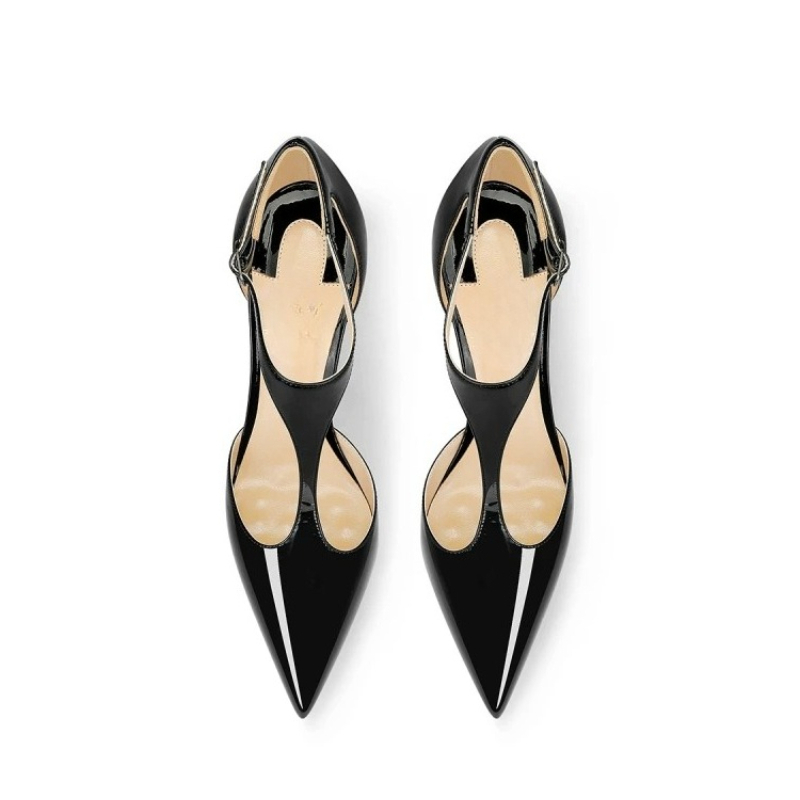 Siyah Rugan Sivri Stiletto Top - Leather Classic Strap incelemesi ve fiyatı